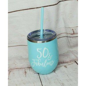 Maars 50 And Fabulous Gift For Women Cup With Straw Combo Mug